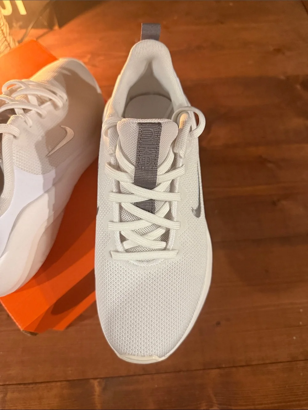 Nike Women's White and Gray Training Sneakers
